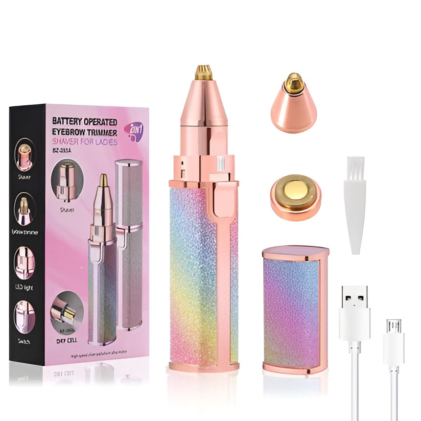 2 In 1 Rechargeable Flawless Eyebrow & Facial Hair Remover